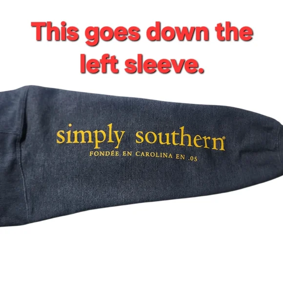 Simply Southern Gray Graphic Pull Over Sweatshirt Size Large - Picture 4 of 9